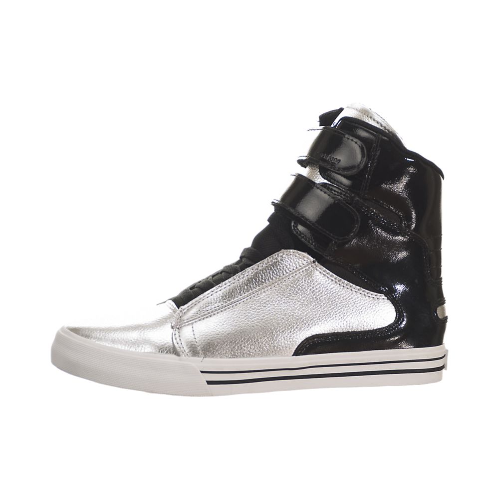 Baskets Montantes Supra Society II Noir Argent Black Homme | GYV-83688763